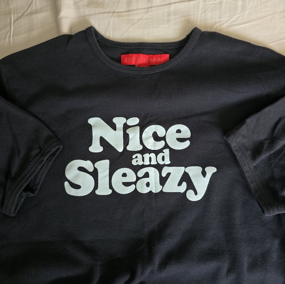 French Connection 'Nice and Sleazy' Graphic Tee - Medium